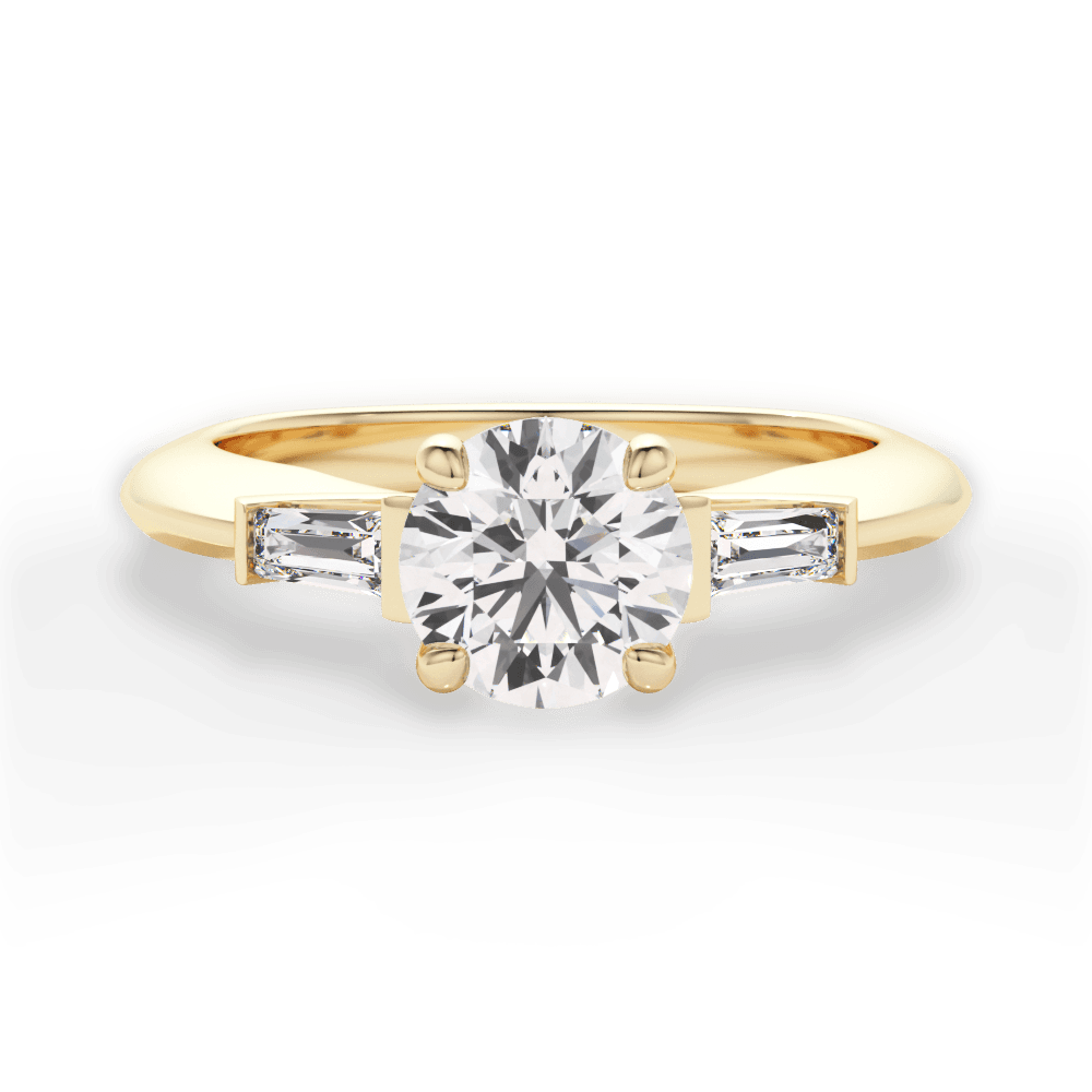 14kt Yellow Gold/18kt Yellow Gold/round/top