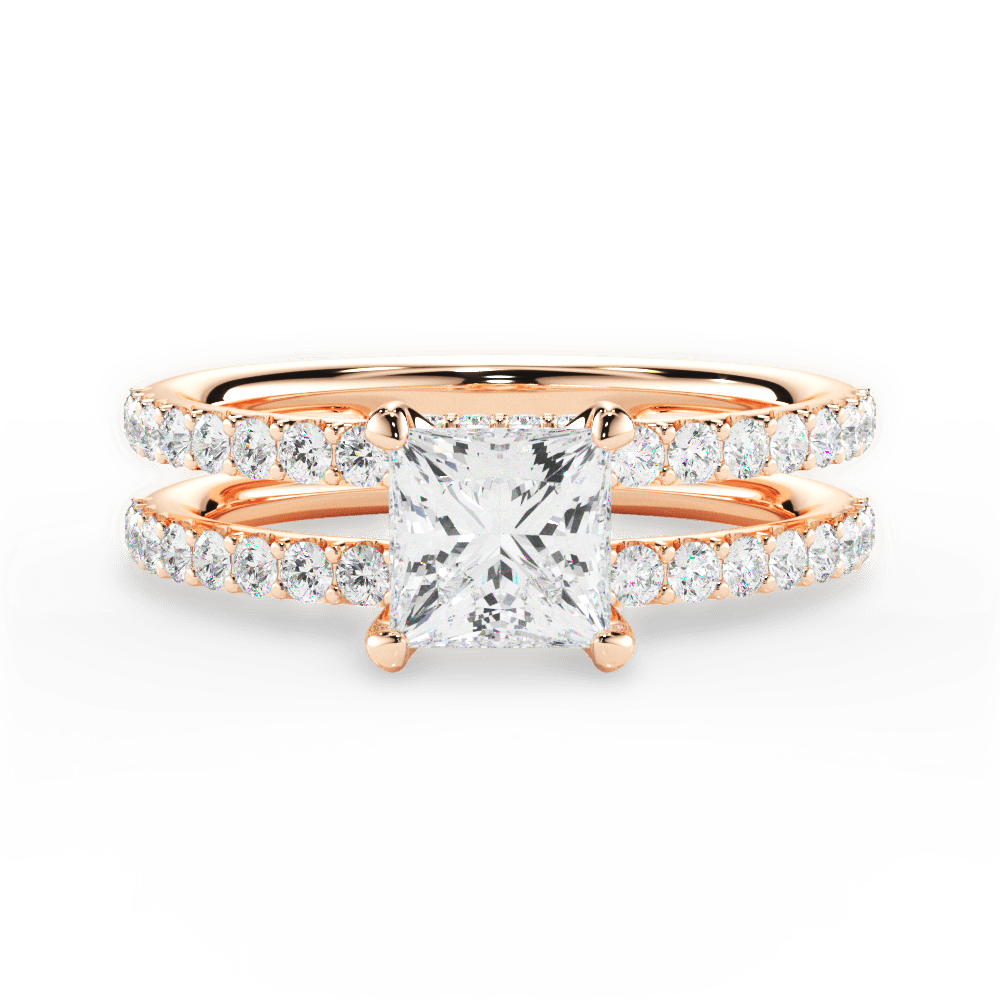 14kt Rose Gold/18kt Rose Gold/princess/top