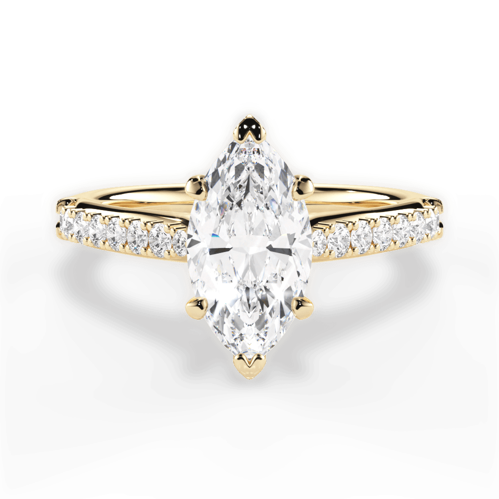 14kt Yellow Gold/18kt Yellow Gold/marquise/top