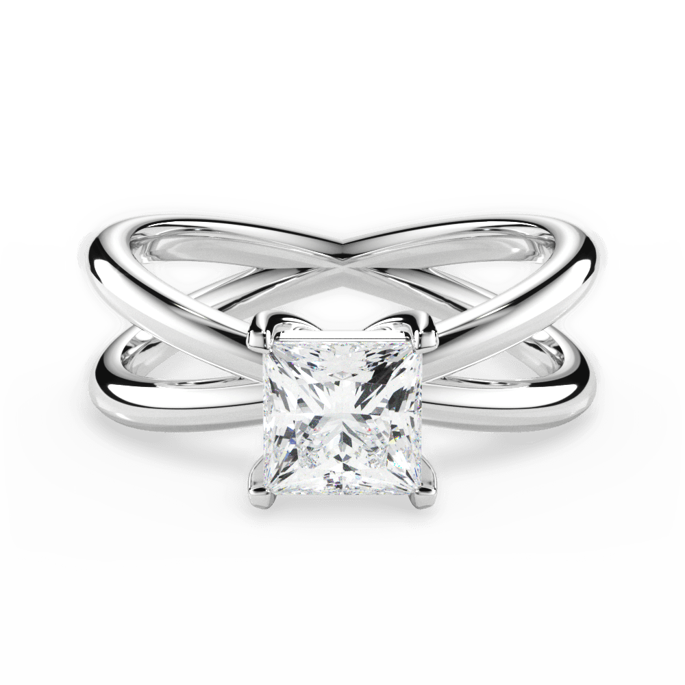14kt White Gold/18kt White Gold/Platinum/princess/top