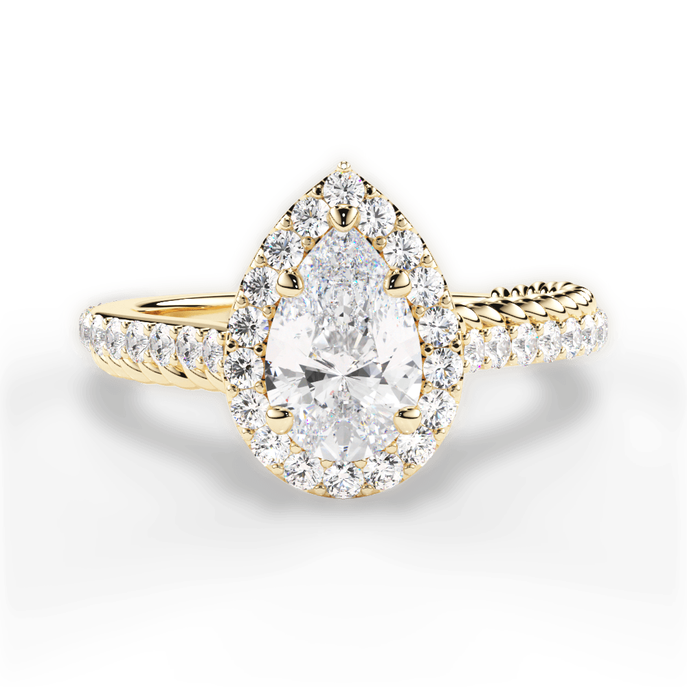 14kt Yellow Gold/18kt Yellow Gold/pear/top