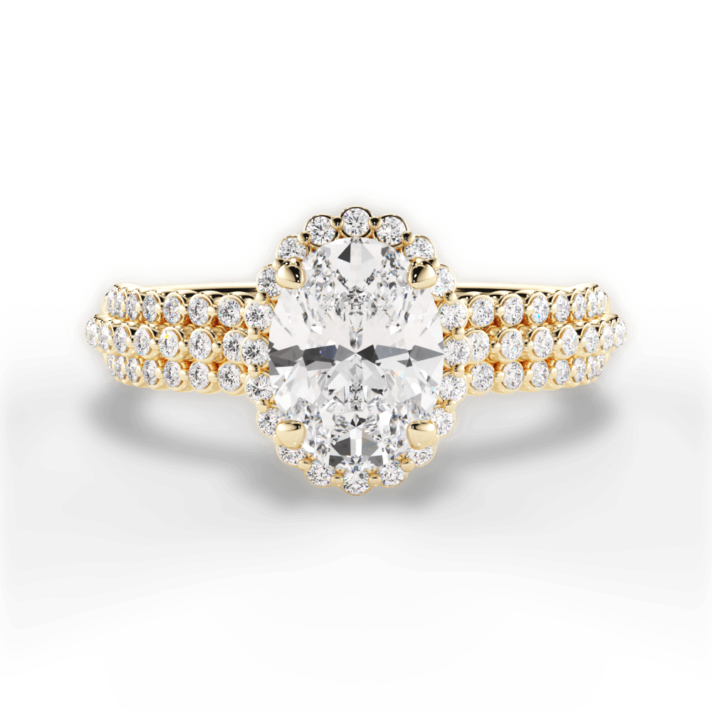 14kt Yellow Gold/18kt Yellow Gold/oval/top