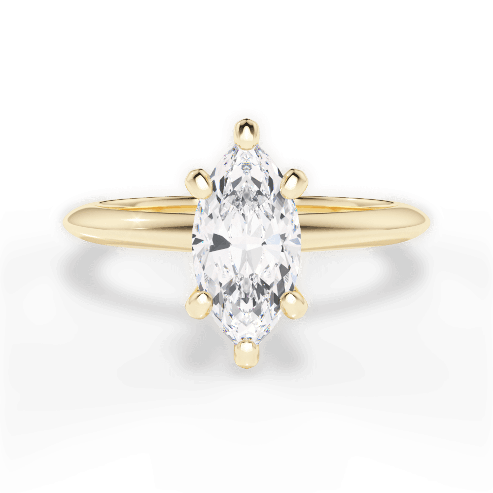 14kt Yellow Gold/18kt Yellow Gold/marquise/top