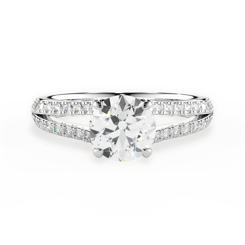 14kt White Gold/18kt White Gold/Platinum/round/top