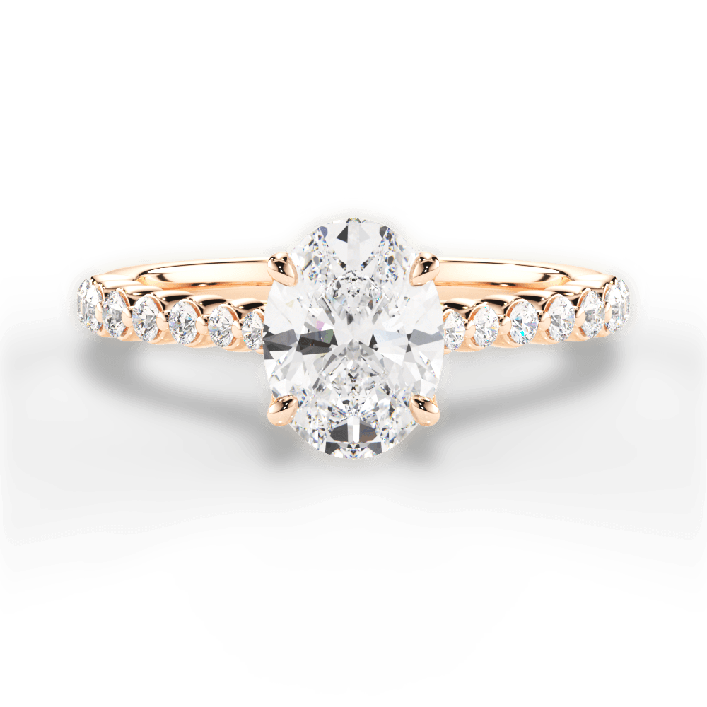 14kt Rose Gold/18kt Rose Gold/oval/top
