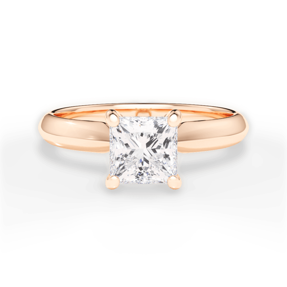 14kt Rose Gold/18kt Rose Gold/princess/top