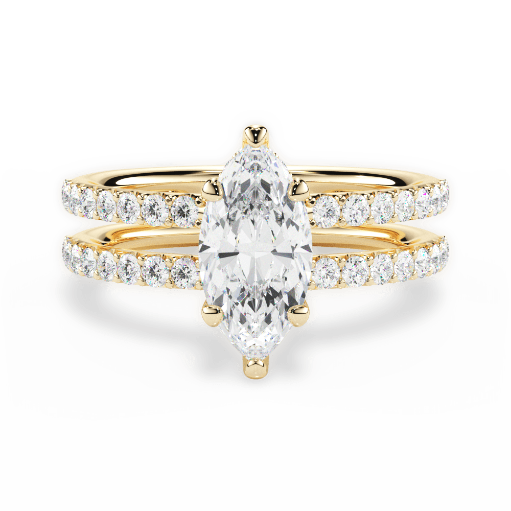 14kt Yellow Gold/18kt Yellow Gold/marquise/top