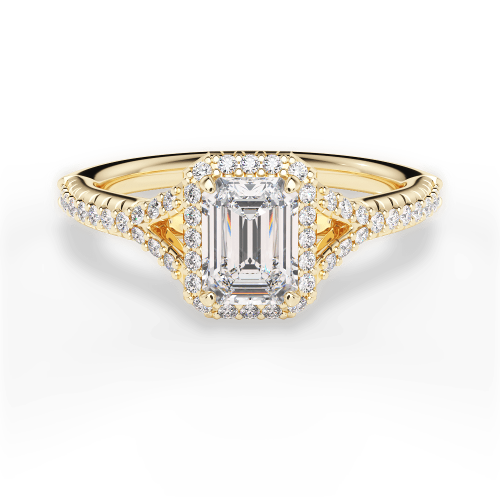 14kt Yellow Gold/18kt Yellow Gold/emerald/top