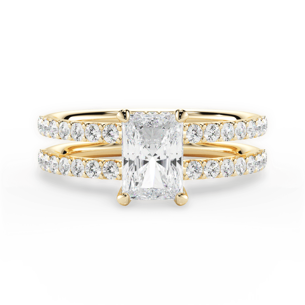 14kt Yellow Gold/18kt Yellow Gold/radiant/top