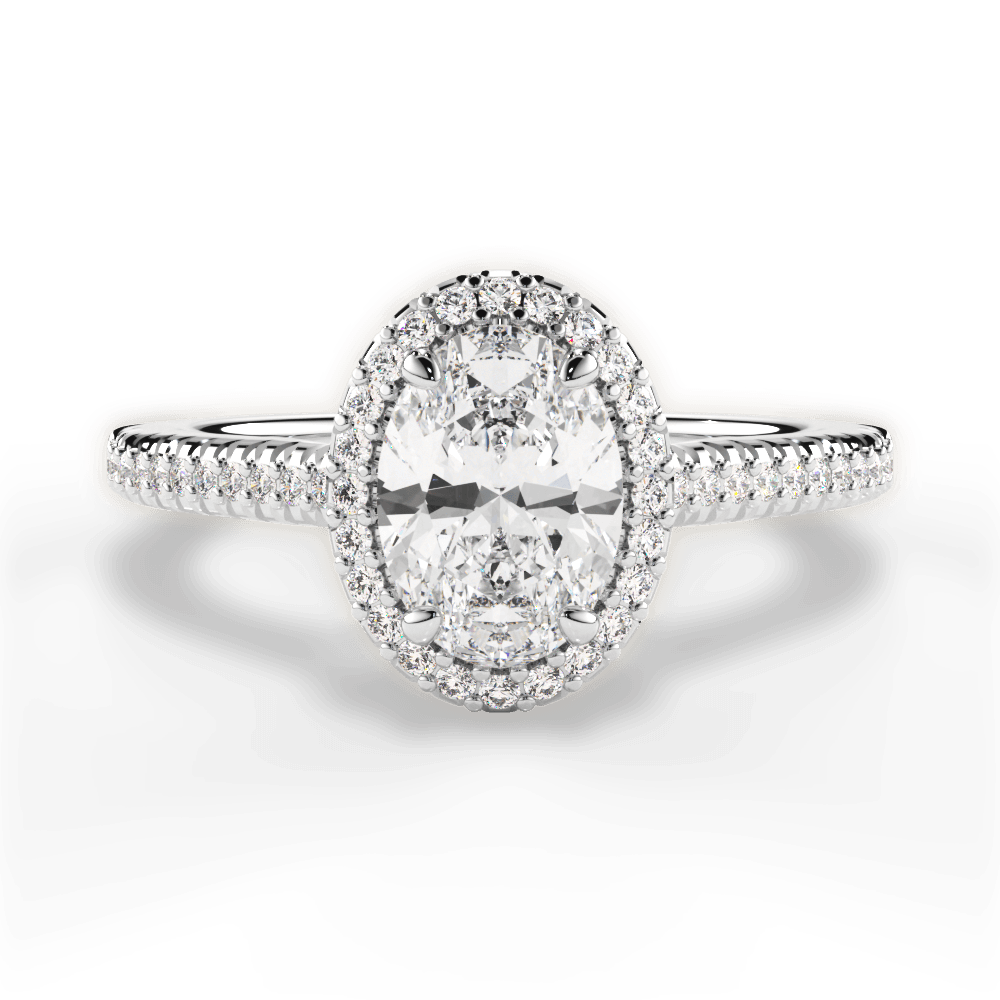 14kt White Gold/18kt White Gold/Platinum/oval/top