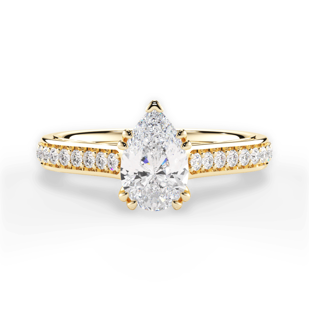 14kt Yellow Gold/18kt Yellow Gold/pear/top