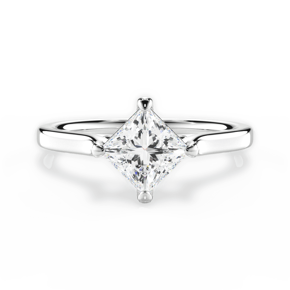 14kt White Gold/18kt White Gold/Platinum/princess/top