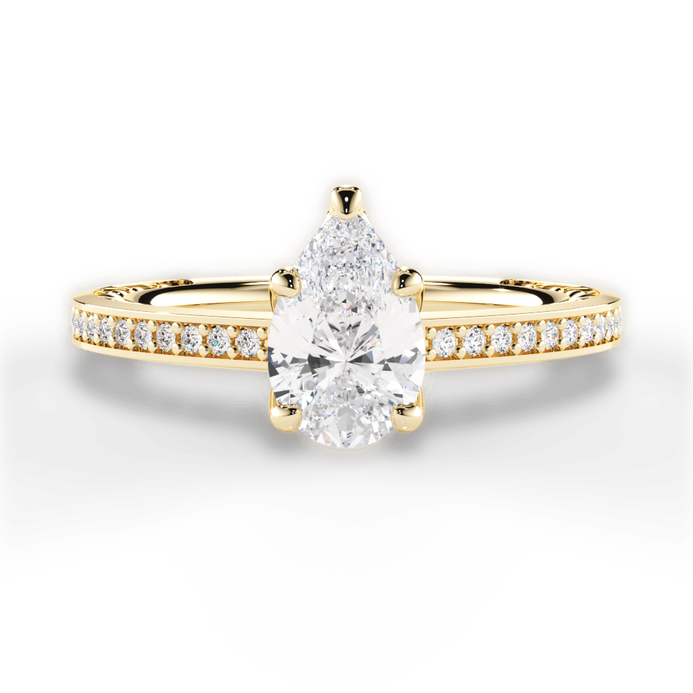 14kt Yellow Gold/18kt Yellow Gold/pear/top