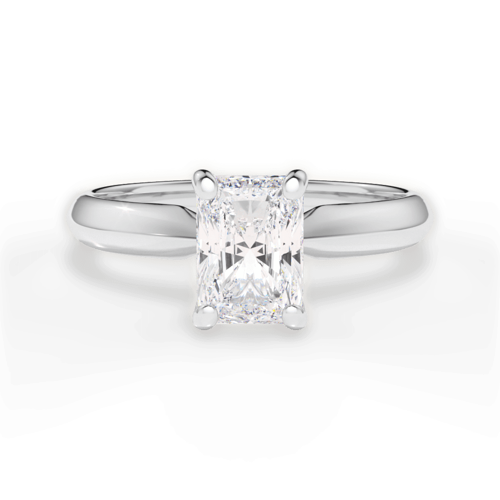14kt White Gold/18kt White Gold/Platinum/radiant/top