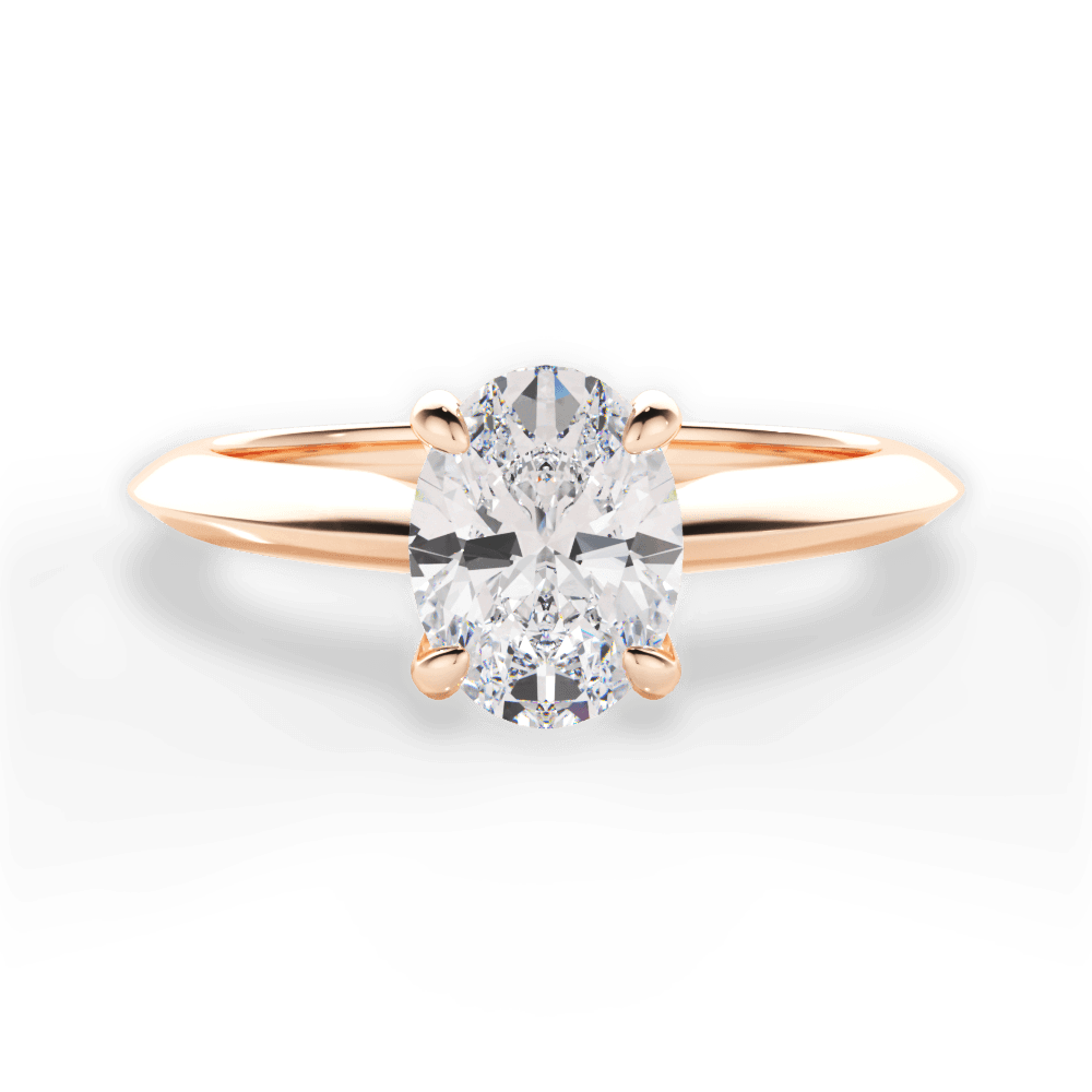 14kt Rose Gold/18kt Rose Gold/oval/top