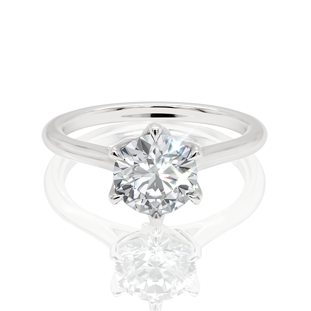 14kt white gold/18kt white gold/platinum/round/top