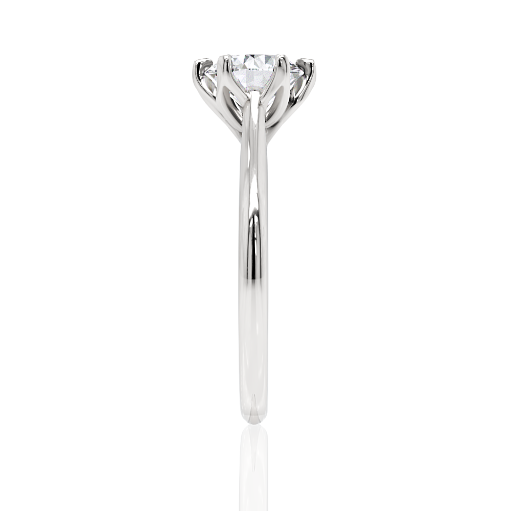 14kt white gold/18kt white gold/platinum/round/perspective
