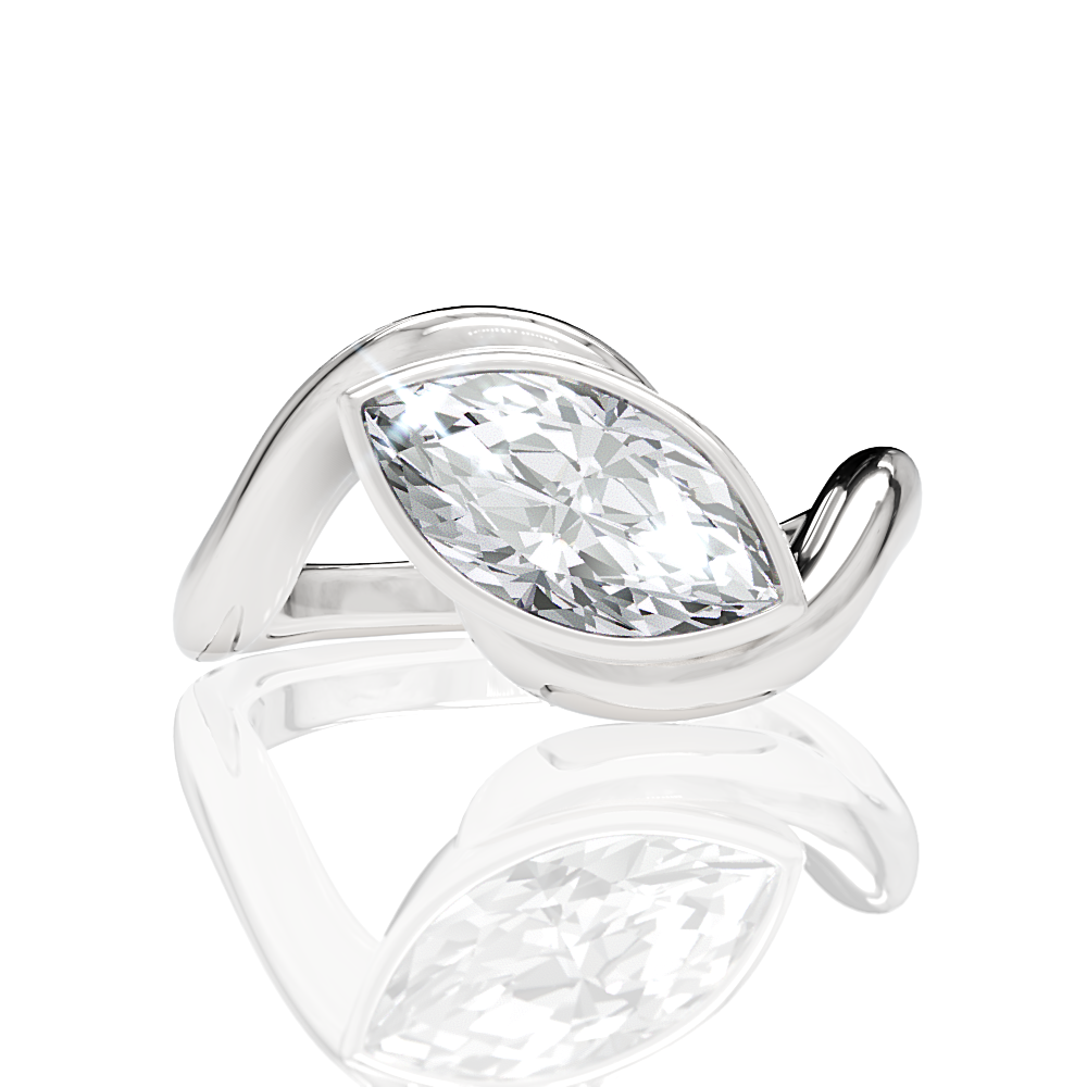 14kt white gold/18kt white gold/platinum/marquise/top