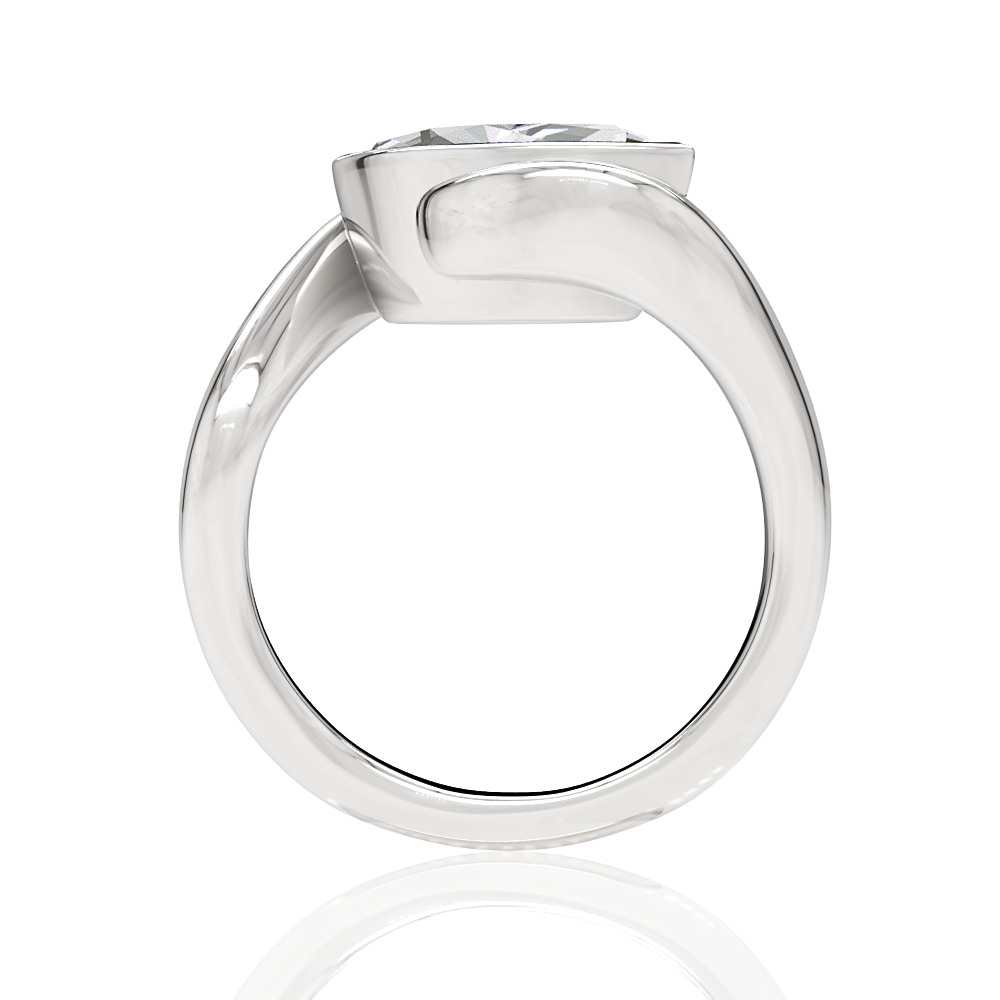 14kt white gold/18kt white gold/platinum/marquise/side