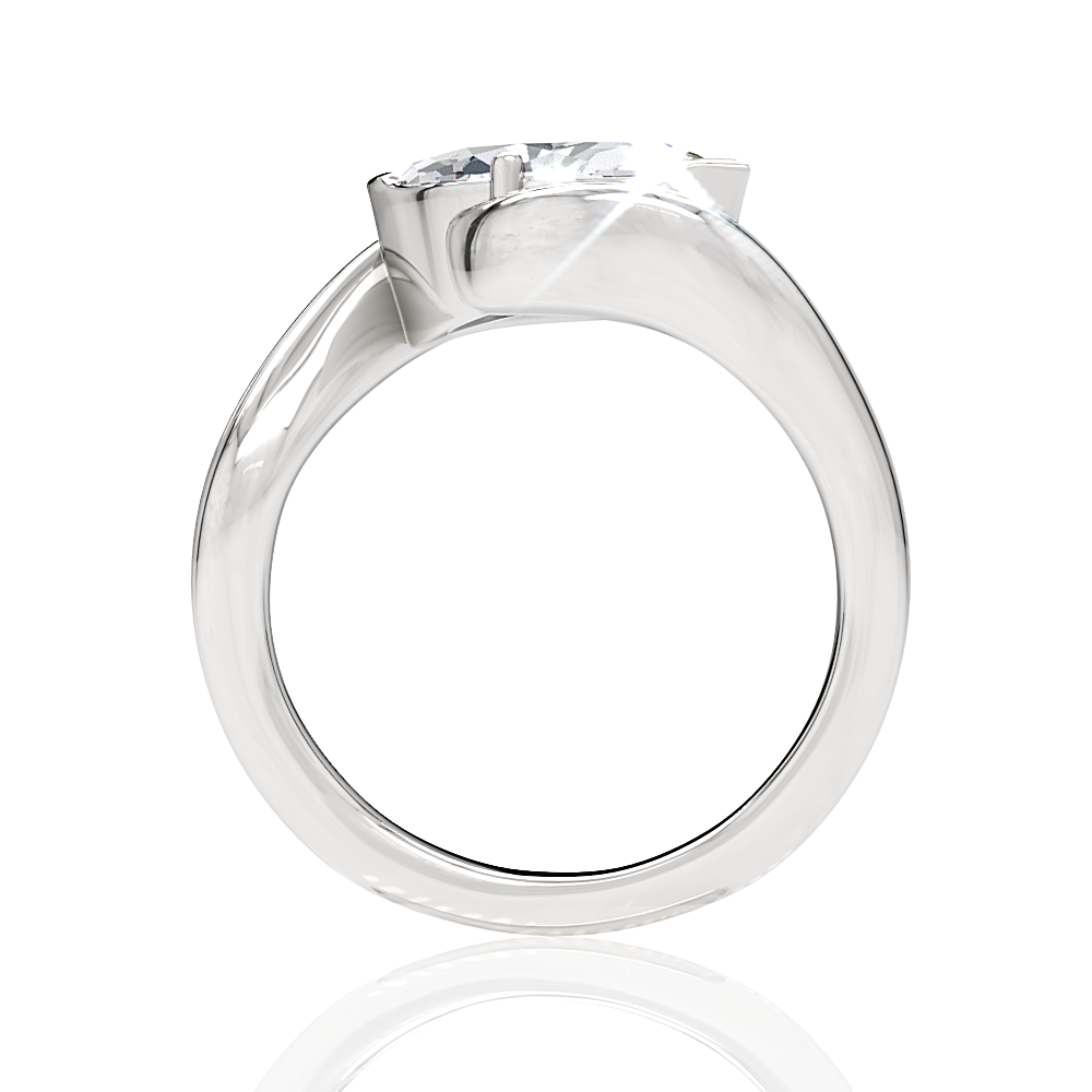 14kt white gold/18kt white gold/platinum/marquise/side