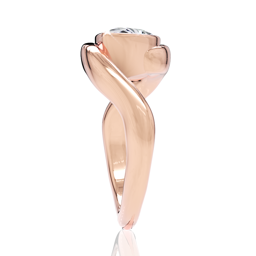 18kt rose gold/pear/perspective
