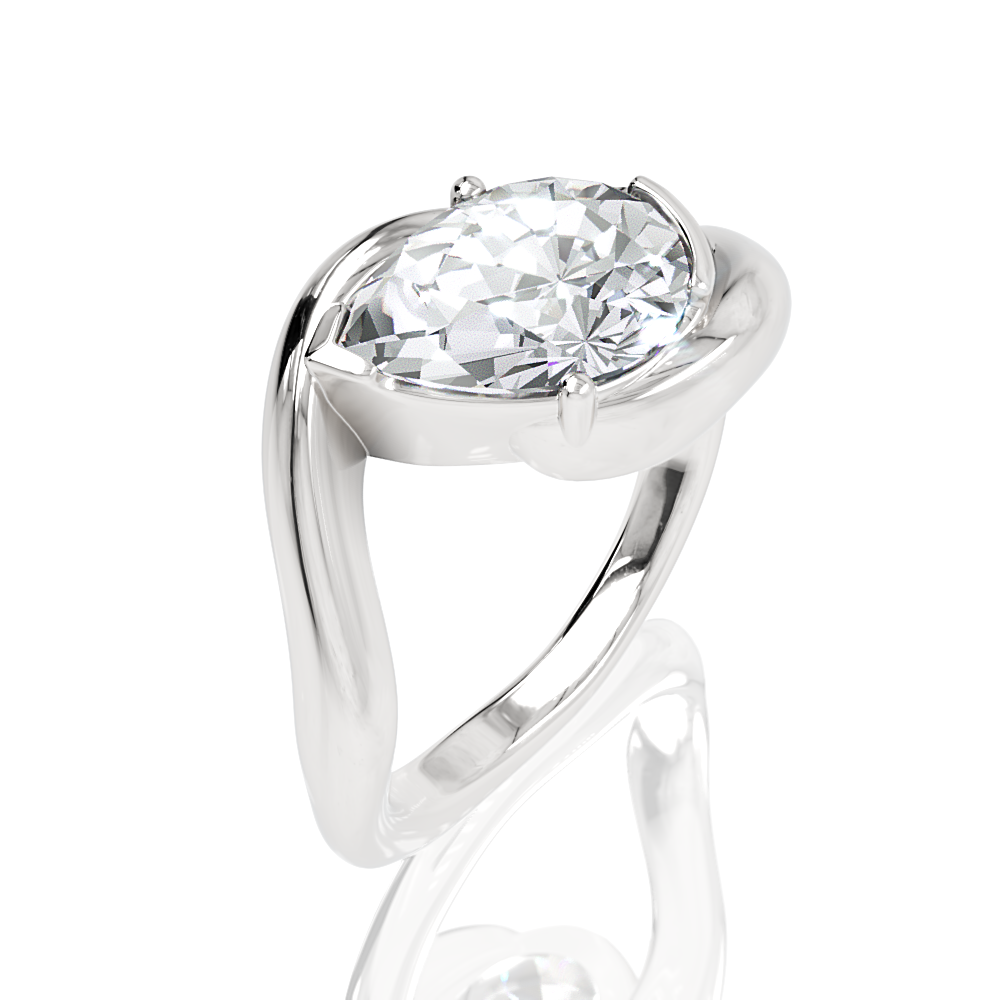 14kt white gold/18kt white gold/platinum/pear/front