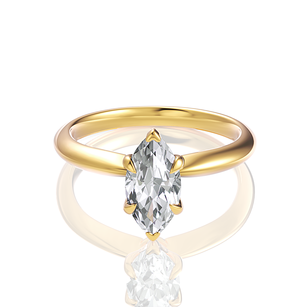 14kt yellow gold/18kt yellow gold/marquise/top