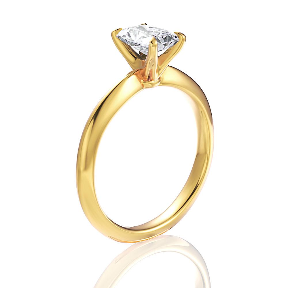 14kt yellow gold/18kt yellow gold/radiant/front