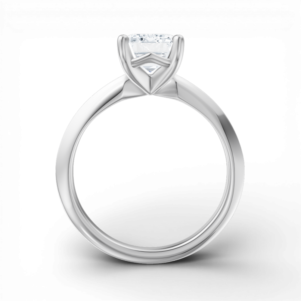 14kt white gold/18kt white gold/platinum/emerald/front