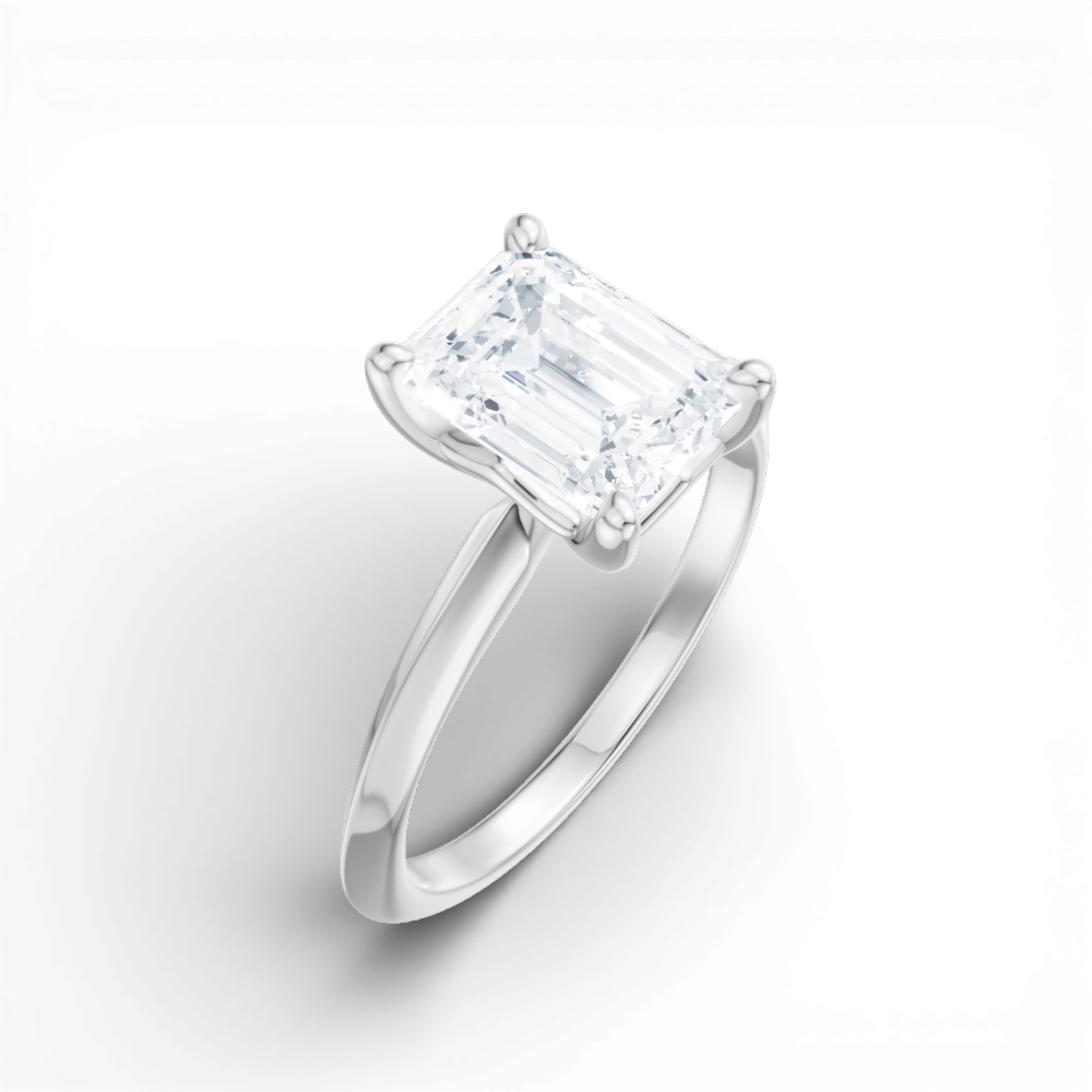 14kt white gold/18kt white gold/platinum/emerald/perspective