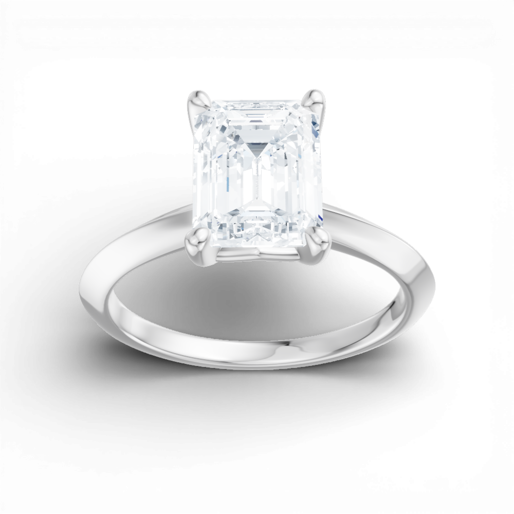 14kt white gold/18kt white gold/platinum/emerald/measurements