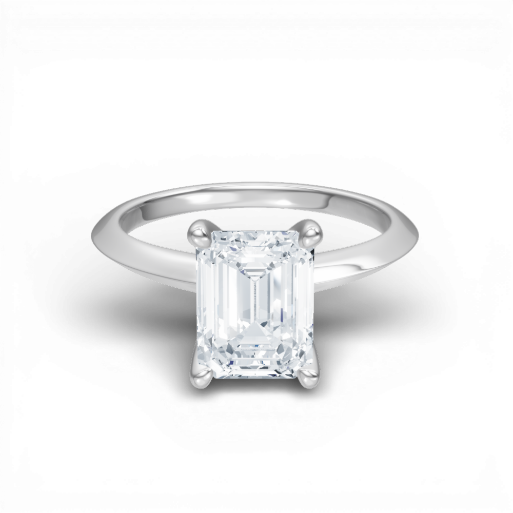 14kt white gold/18kt white gold/platinum/emerald/top