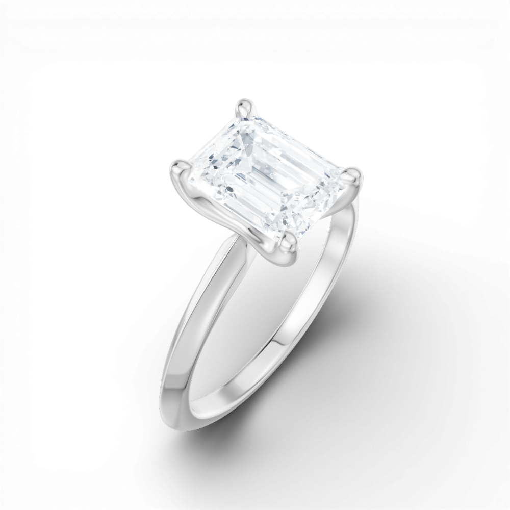 14kt white gold/18kt white gold/platinum/emerald/perspective