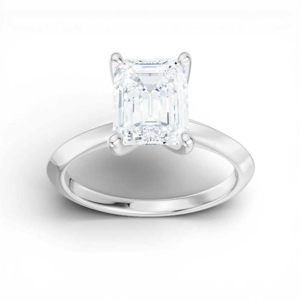 14kt white gold/18kt white gold/platinum/emerald/measurements