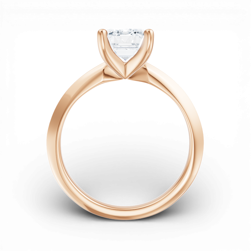 18kt rose gold/emerald/front