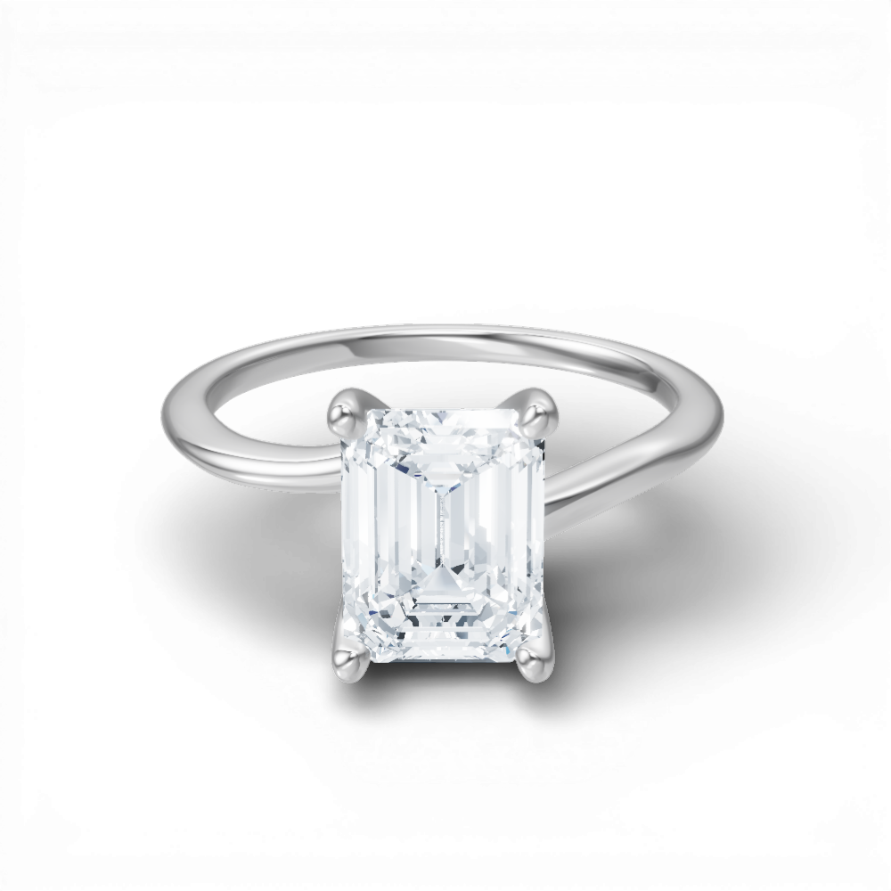 14kt white gold/18kt white gold/platinum/emerald/top