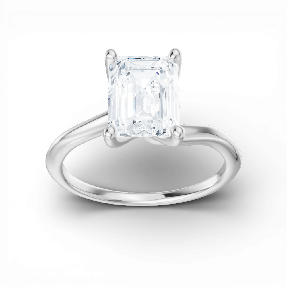 14kt white gold/18kt white gold/platinum/emerald/measurements