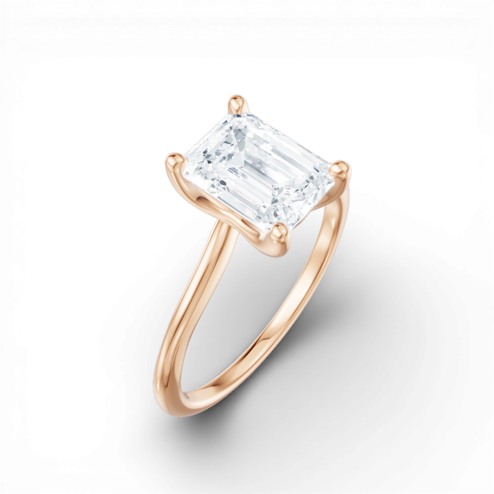 18kt rose gold/emerald/perspective