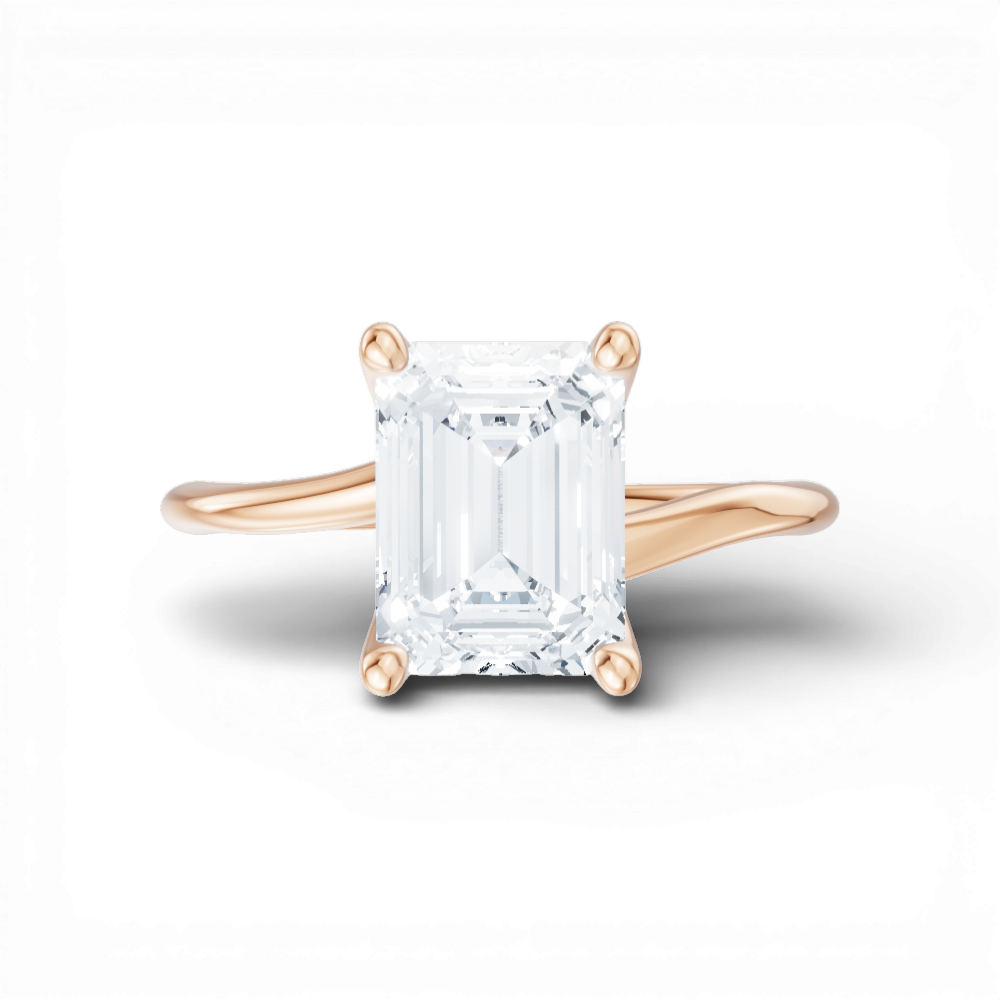 18kt rose gold/emerald/model