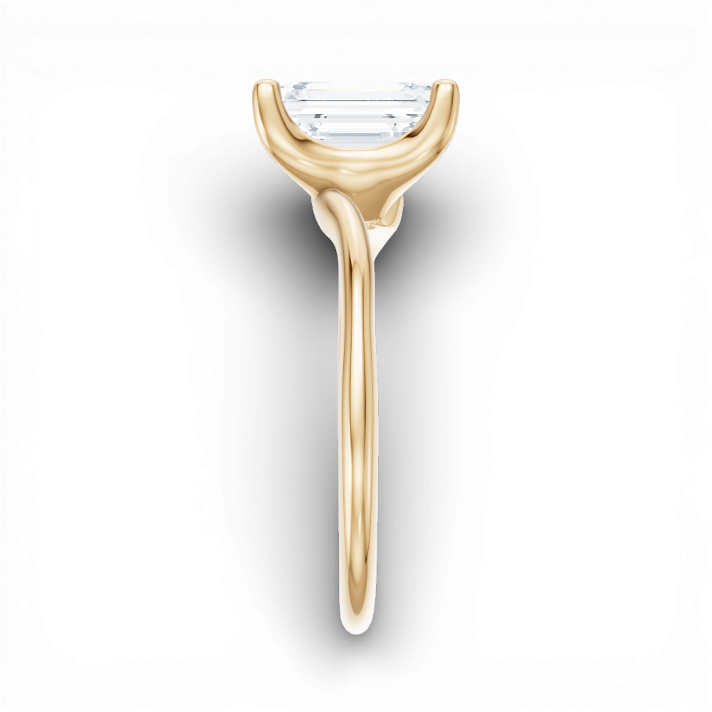 14kt yellow gold/18kt yellow gold/emerald/side