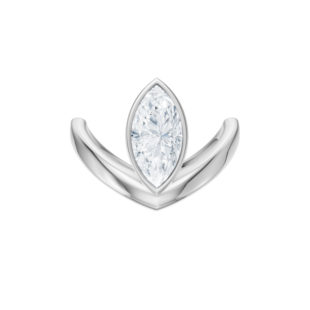 14kt white gold/18kt white gold/platinum/marquise/top