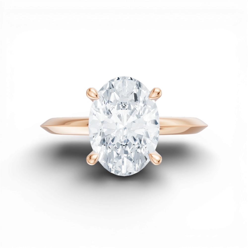 18kt rose gold/oval/model