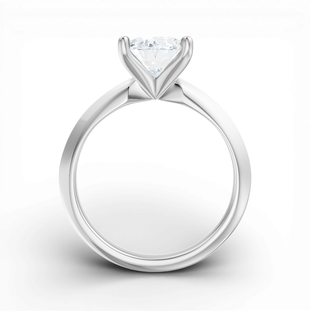 14kt white gold/18kt white gold/platinum/oval/front