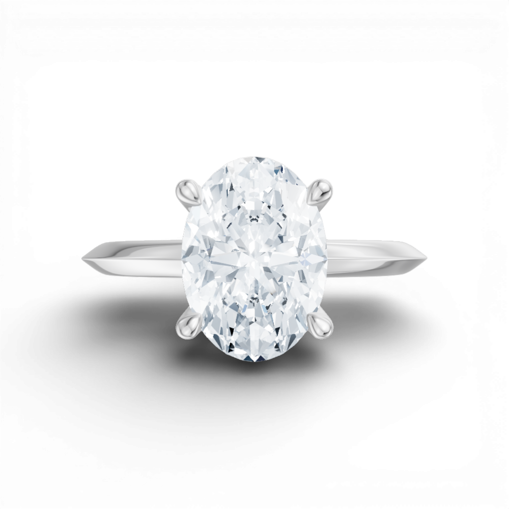 14kt white gold/18kt white gold/platinum/oval/model