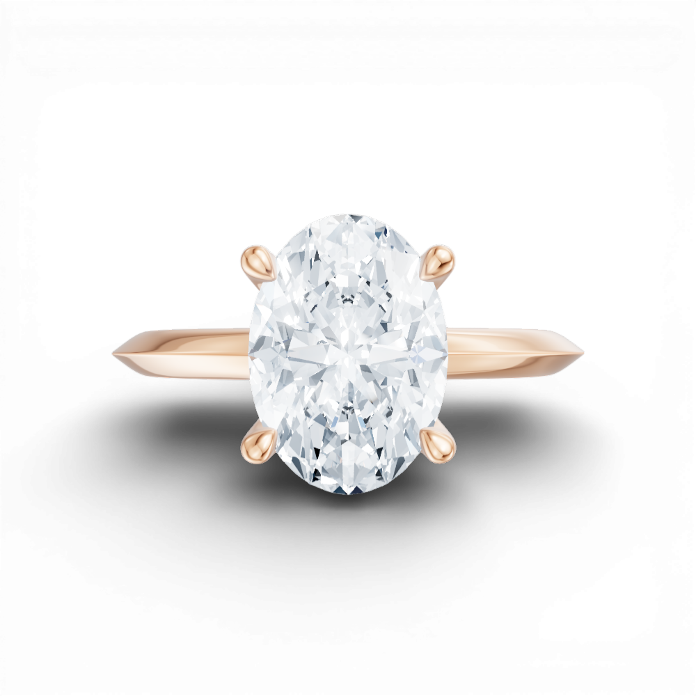 18kt rose gold/oval/model