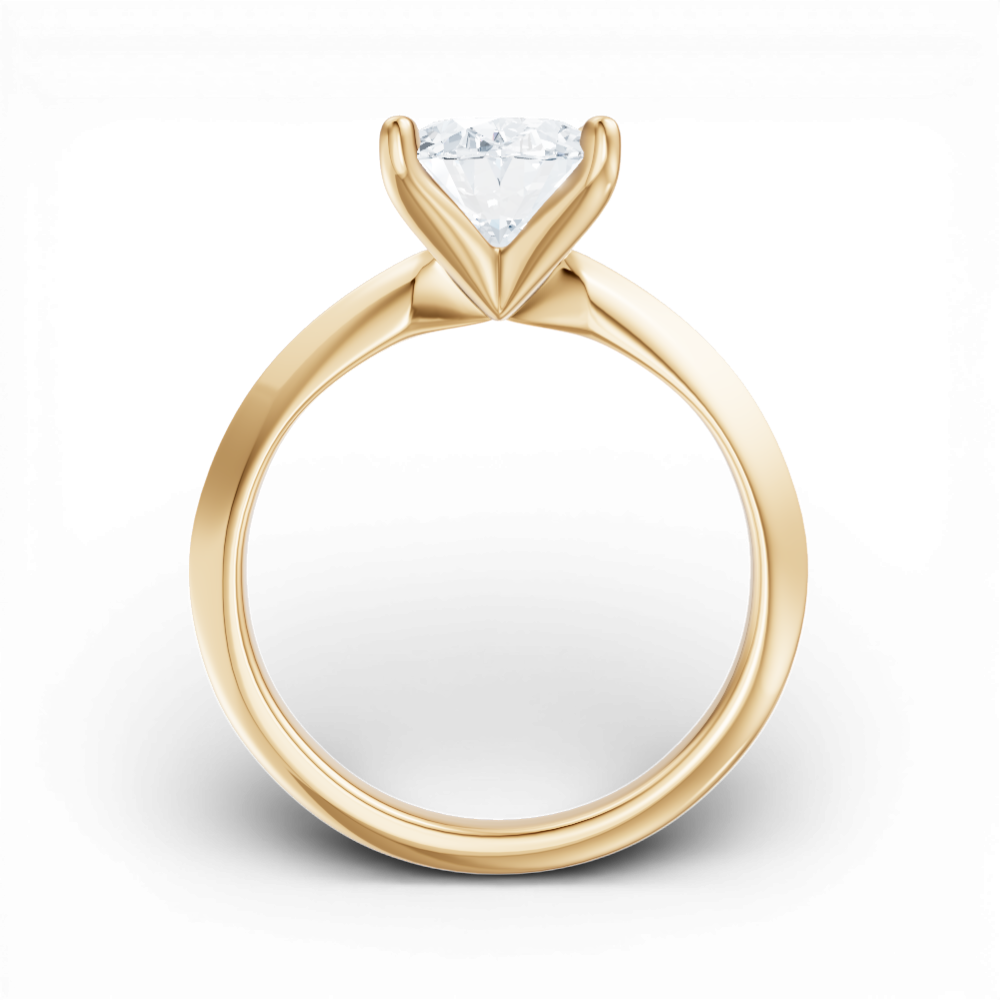 14kt yellow gold/18kt yellow gold/oval/front