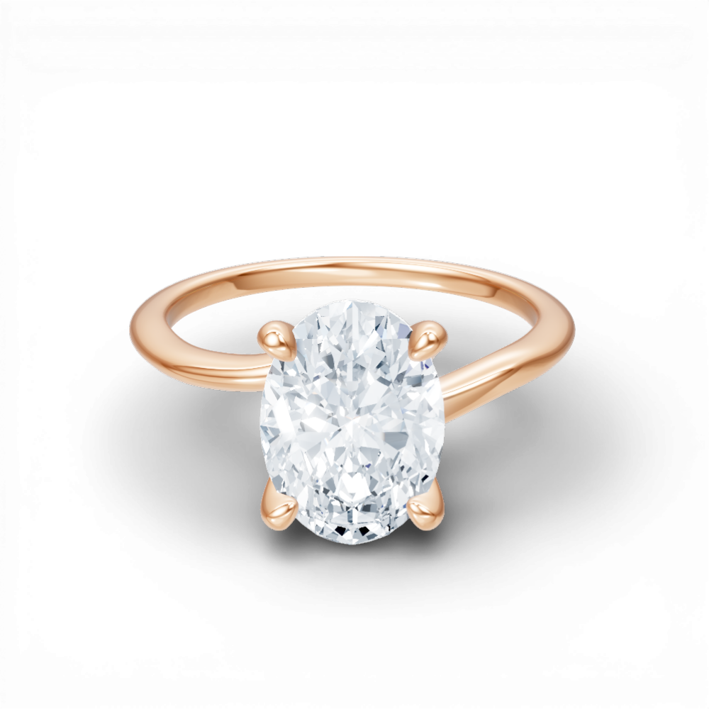 18kt rose gold/oval/top