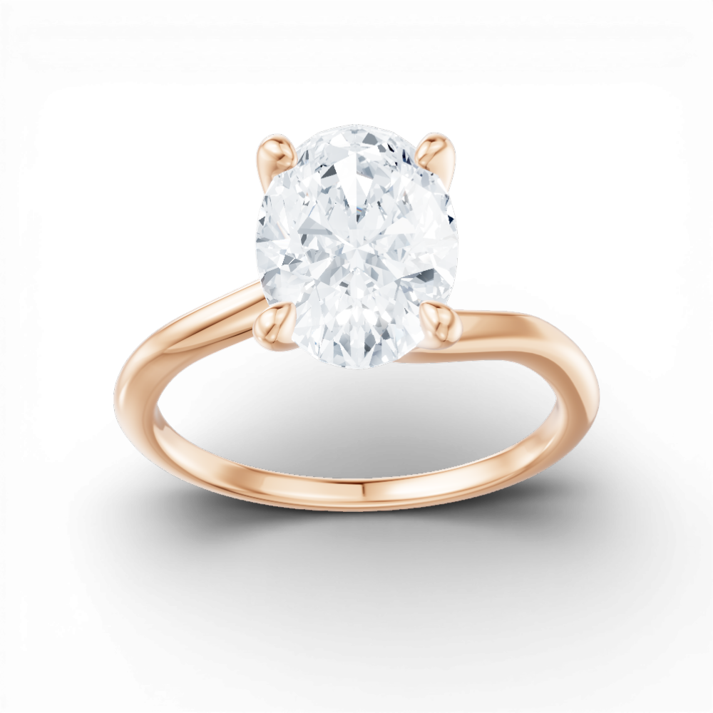 18kt rose gold/oval/measurements