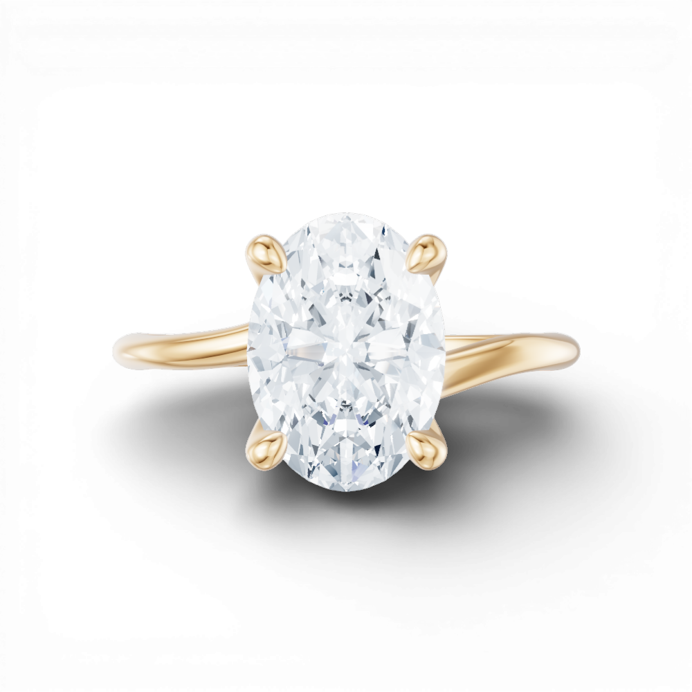 14kt yellow gold/18kt yellow gold/oval/model