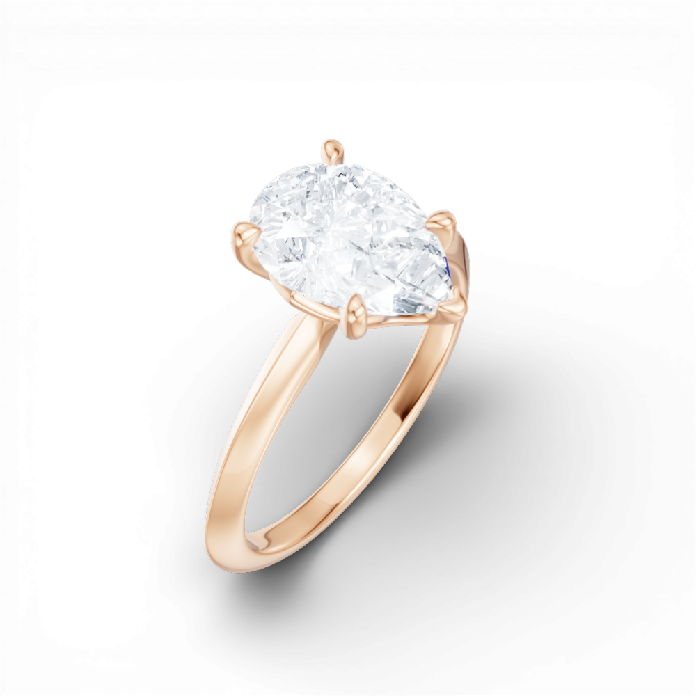 18kt rose gold/pear/perspective